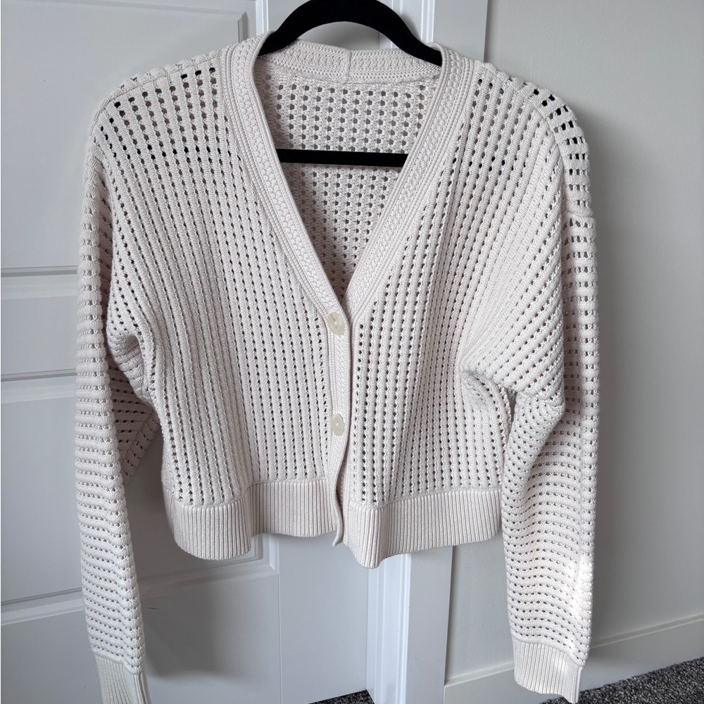 Lululemon Elegant Cream Knit Cardigan